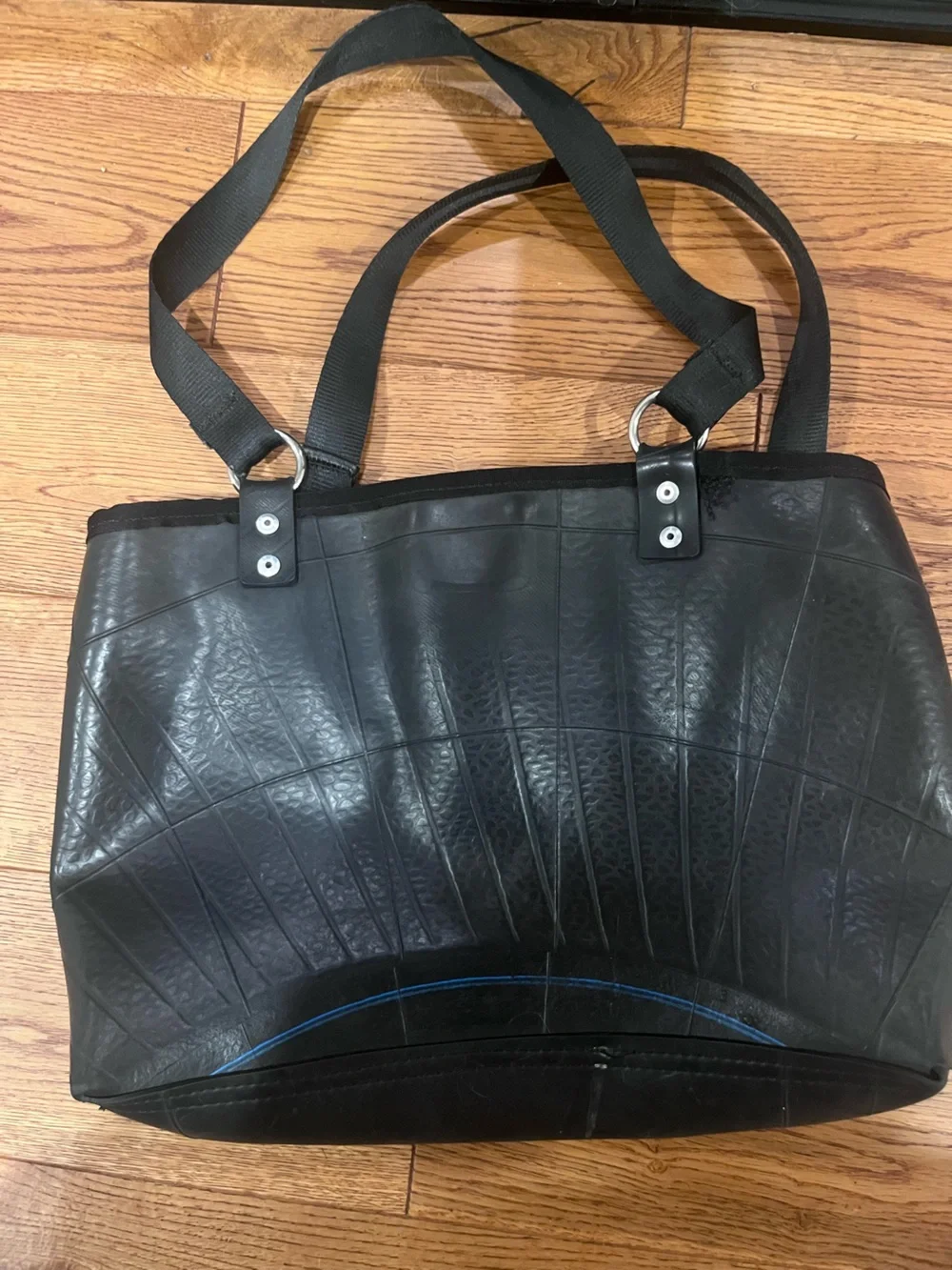 English Retreads Tote of Recycled Inner Tube.